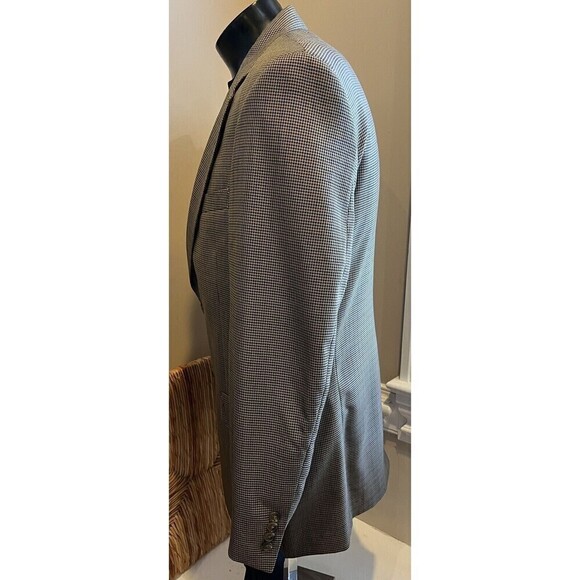 Jos A Banks Signature Gold Sports Coat Mens 39R Houndstooth Silk Wool Old Money - Picture 6 of 16